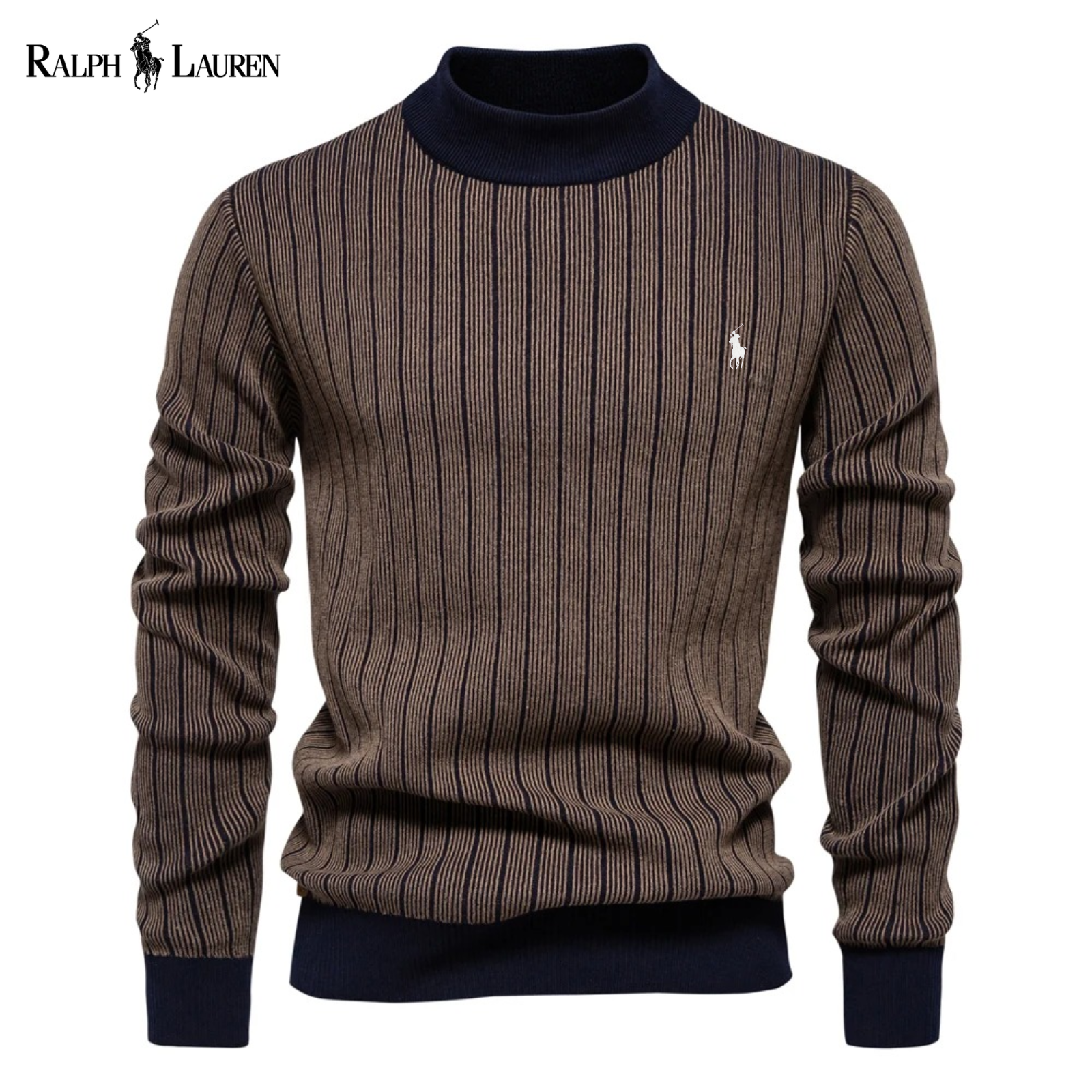 RL™ Striped Mock Neck Sweater