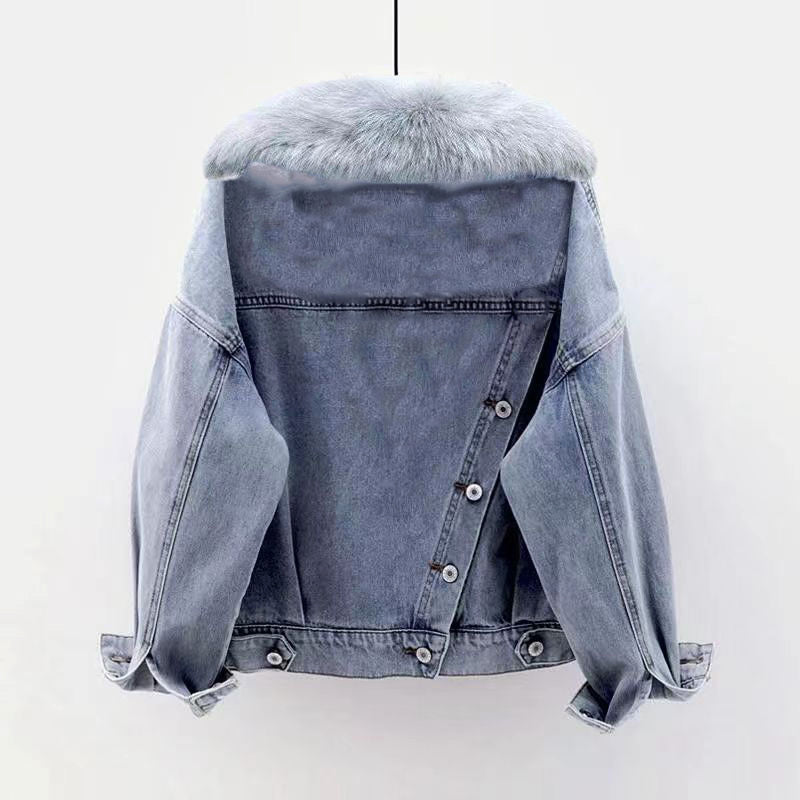 Amelie Denim Fur Jacket