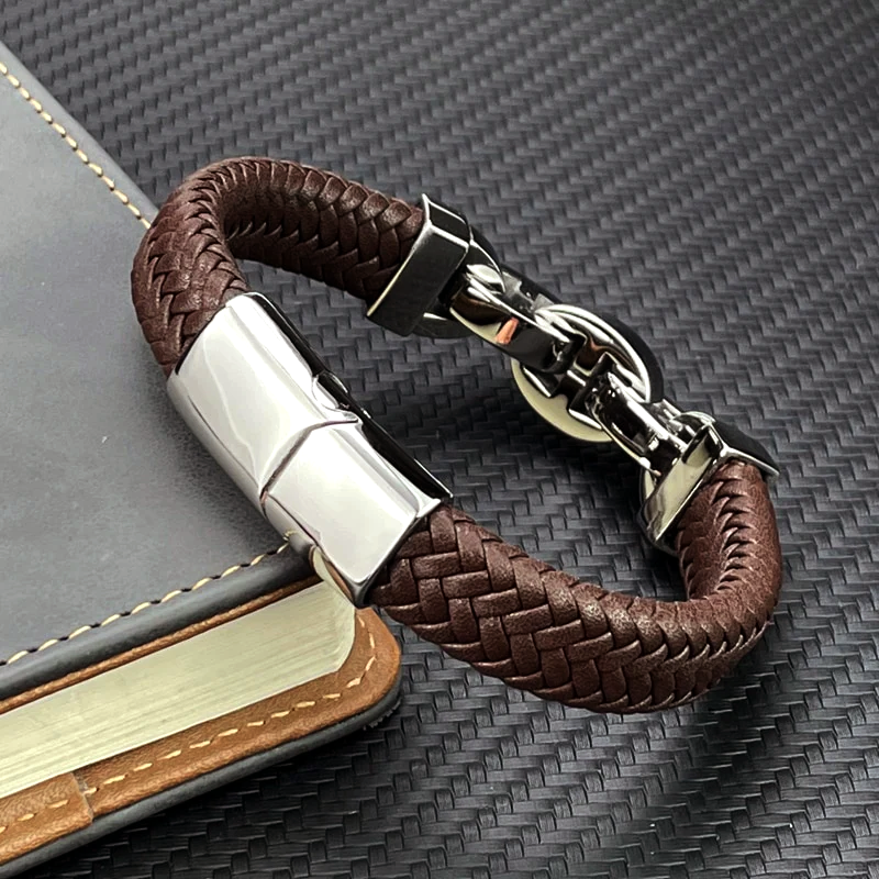 Angelo Stylish Leather Bracelet