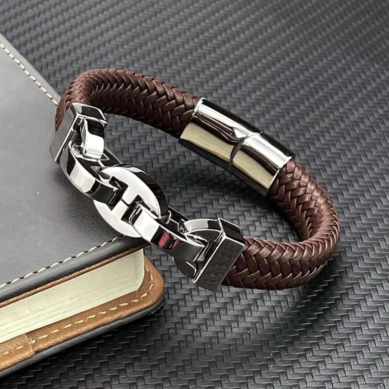 Angelo Stylish Leather Bracelet