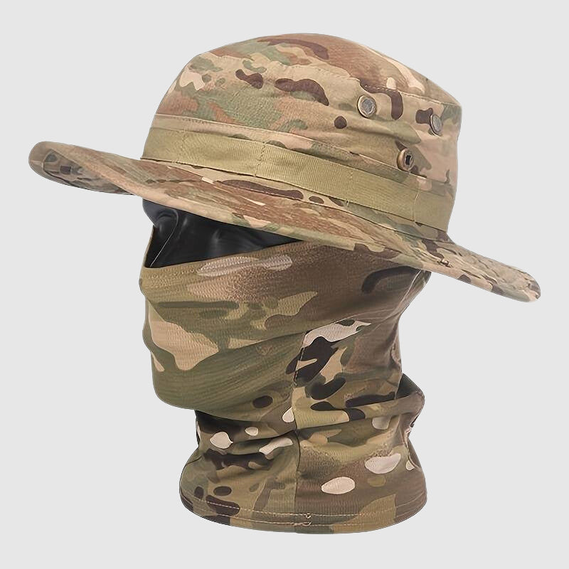 Camouflage Boonie Hat With Face Mask