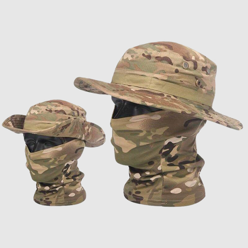 Camouflage Boonie Hat With Face Mask