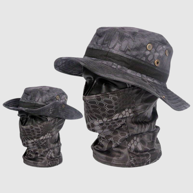 Camouflage Boonie Hat With Face Mask