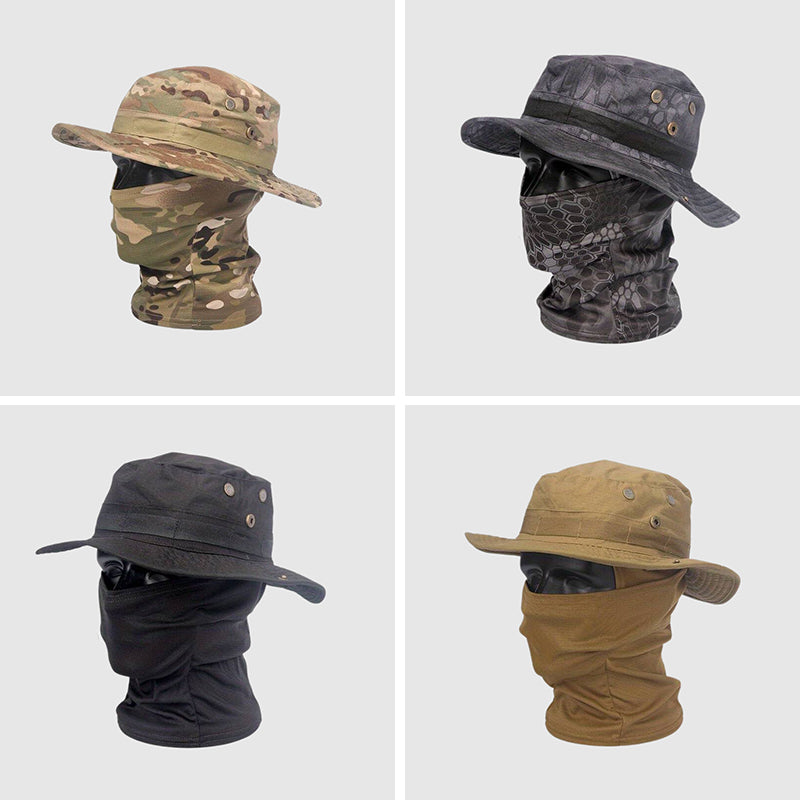 Camouflage Boonie Hat With Face Mask