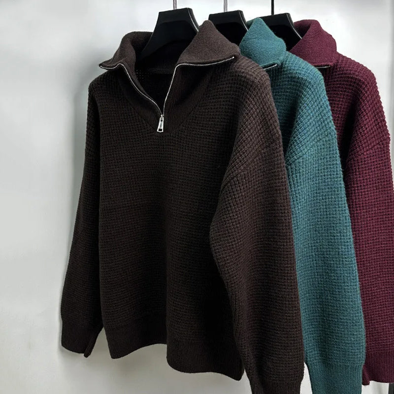 Dan Anthony Casual Polo Knit Sweater