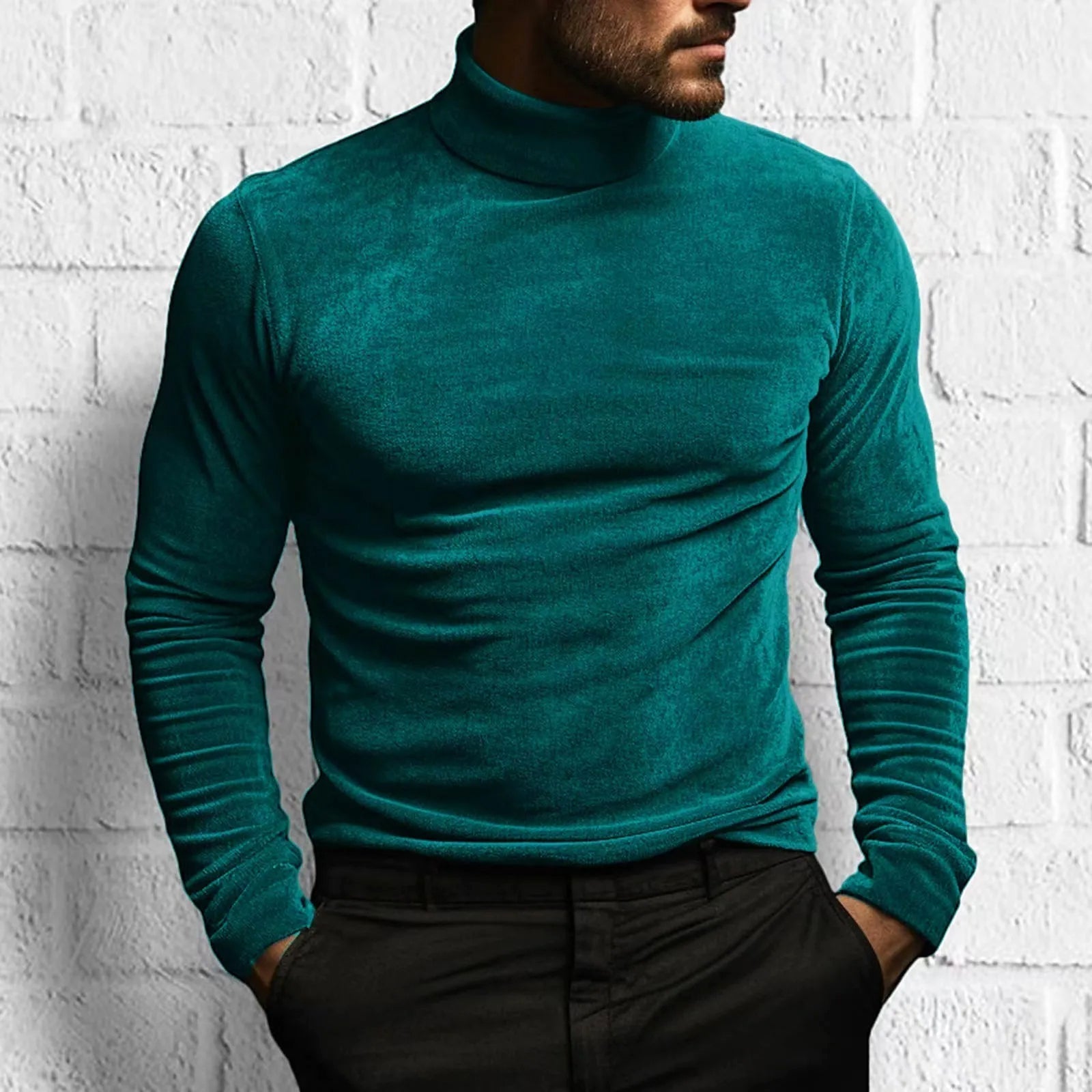 Dan Anthony Elegant Velvet Turtleneck