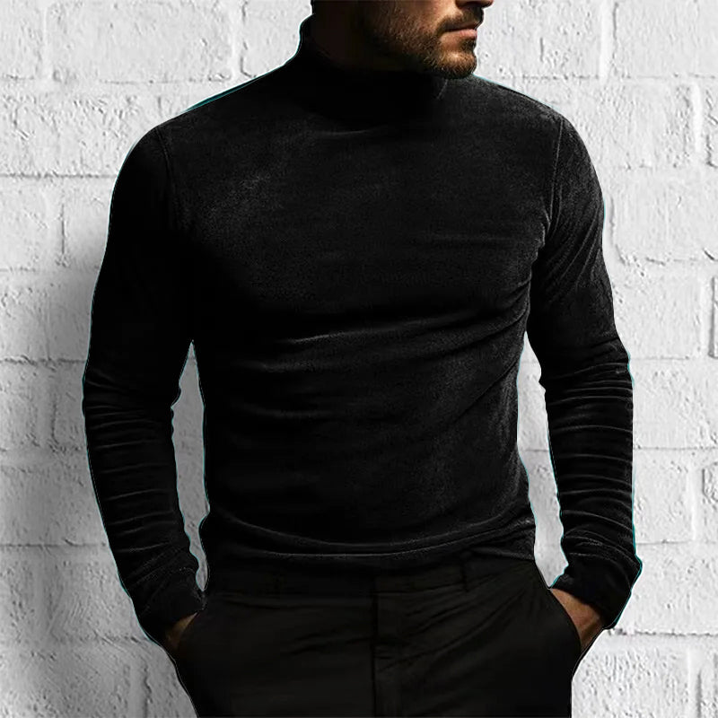 Dan Anthony Elegant Velvet Turtleneck