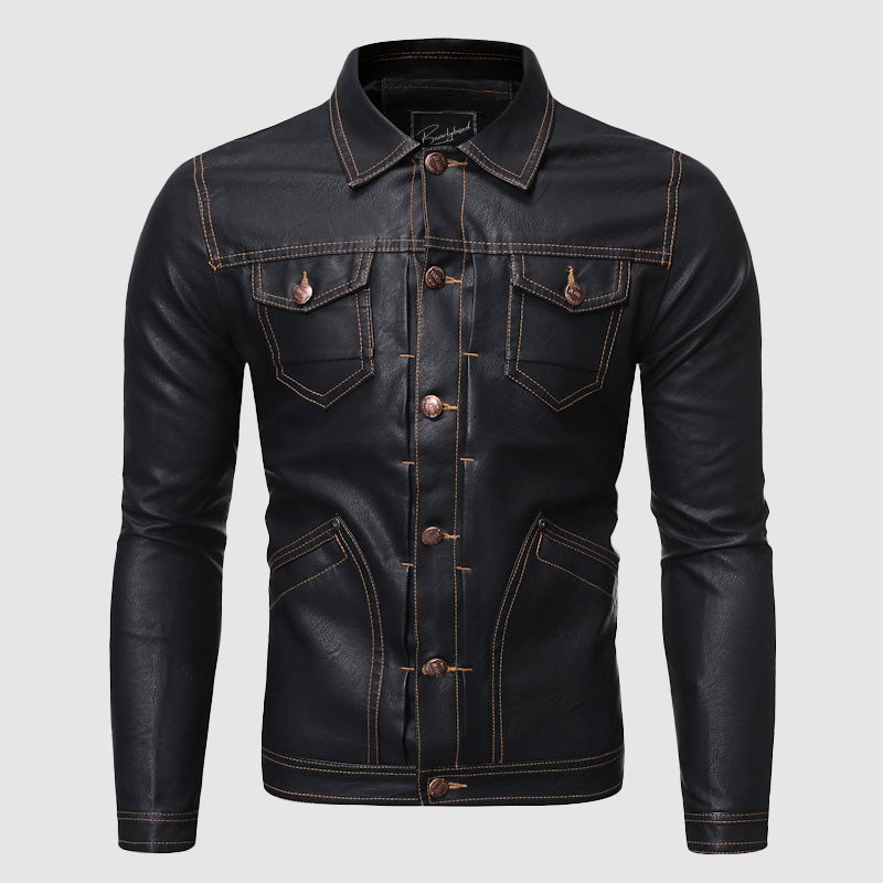 Dan Anthony Retro Biker Leather Jacket