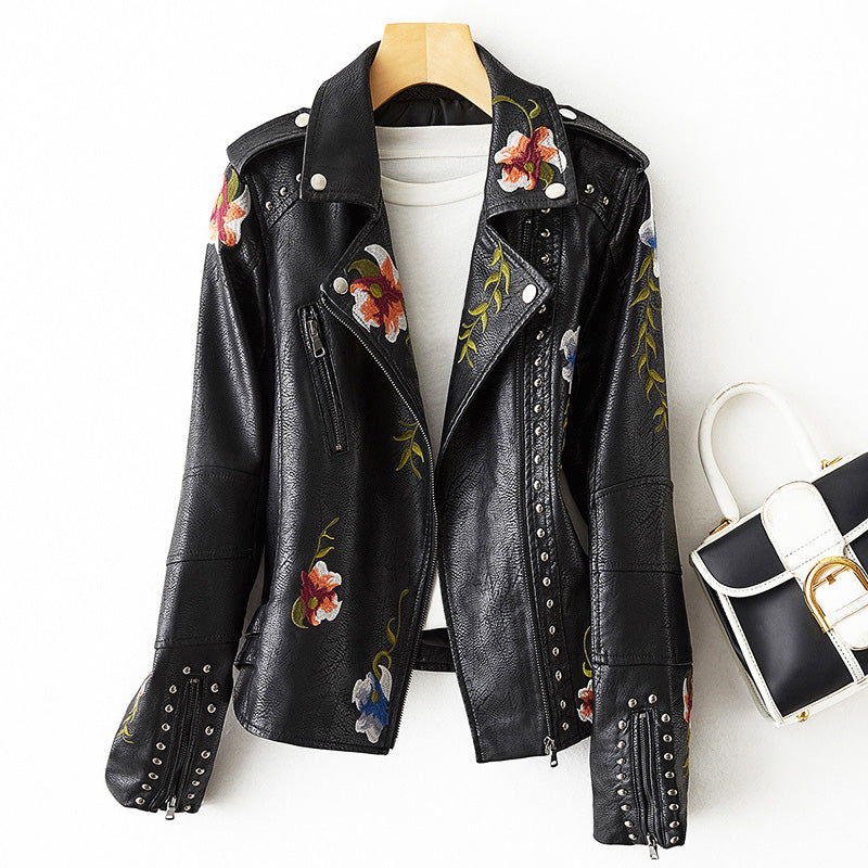 Fleur De Luxe Leather Jacket