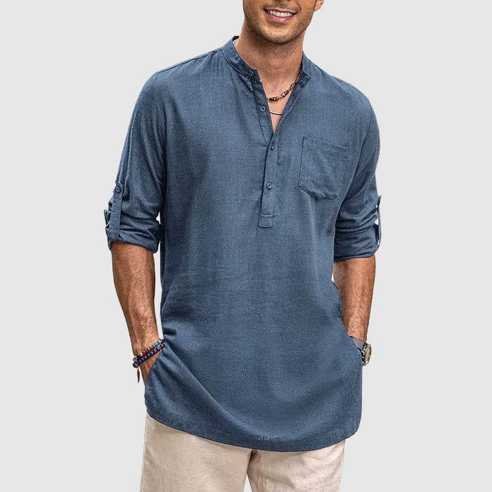 Henley Casual Beach Shirt