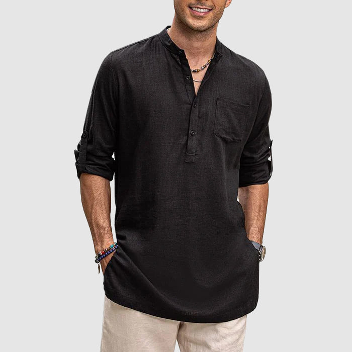 Henley Casual Beach Shirt