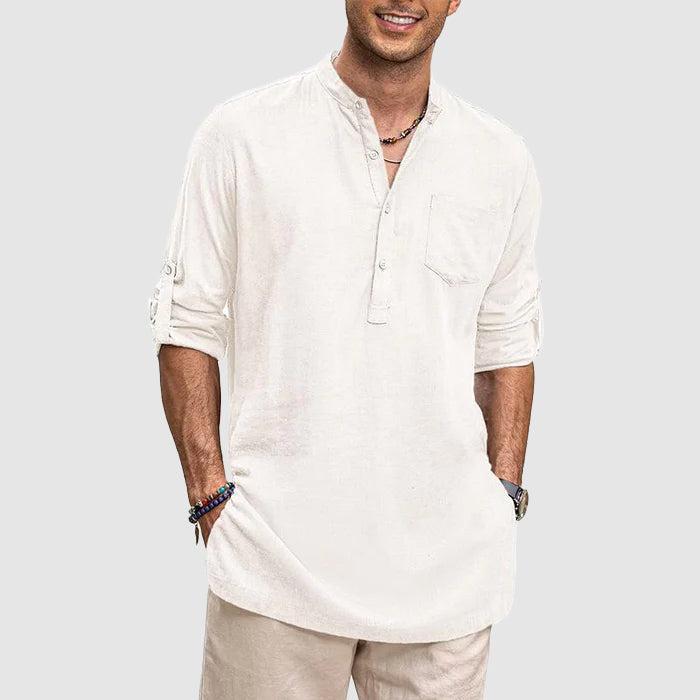 Henley Casual Beach Shirt