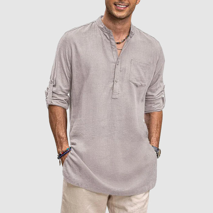 Henley Casual Beach Shirt