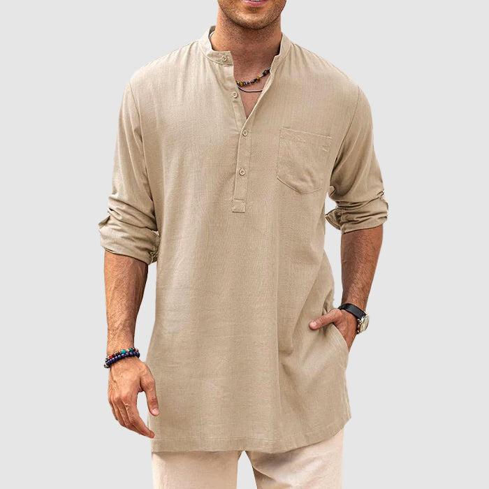 Henley Casual Beach Shirt