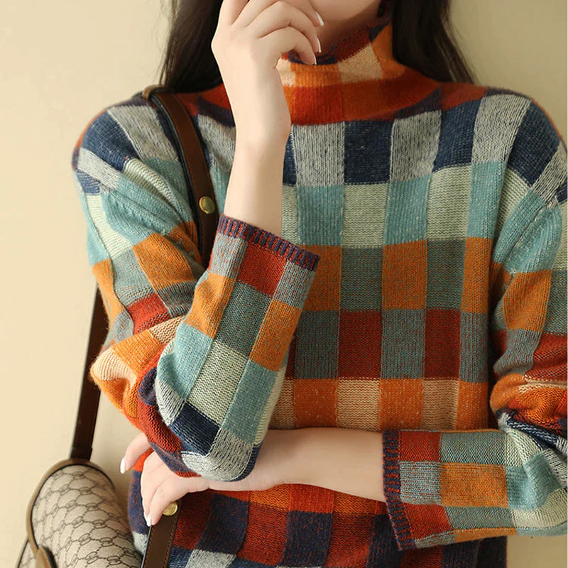 Isabelle Retro Patchwork Sweater