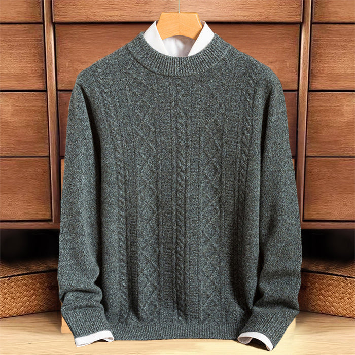 John Wellington Braid Knit Wool Sweater