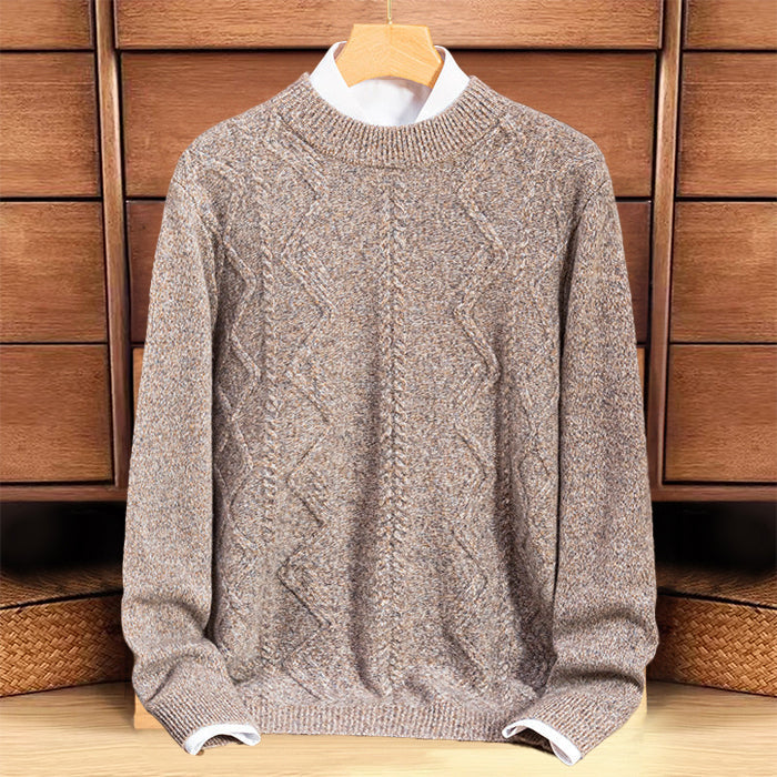 John Wellington Braid Knit Wool Sweater