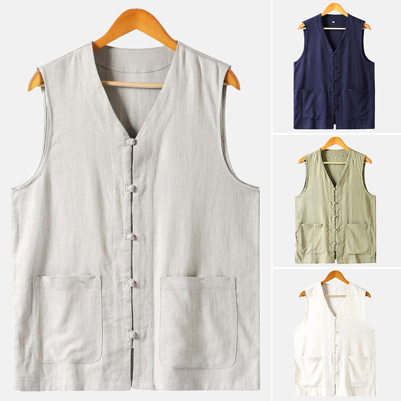 John Wellington Coastline Linen Vest