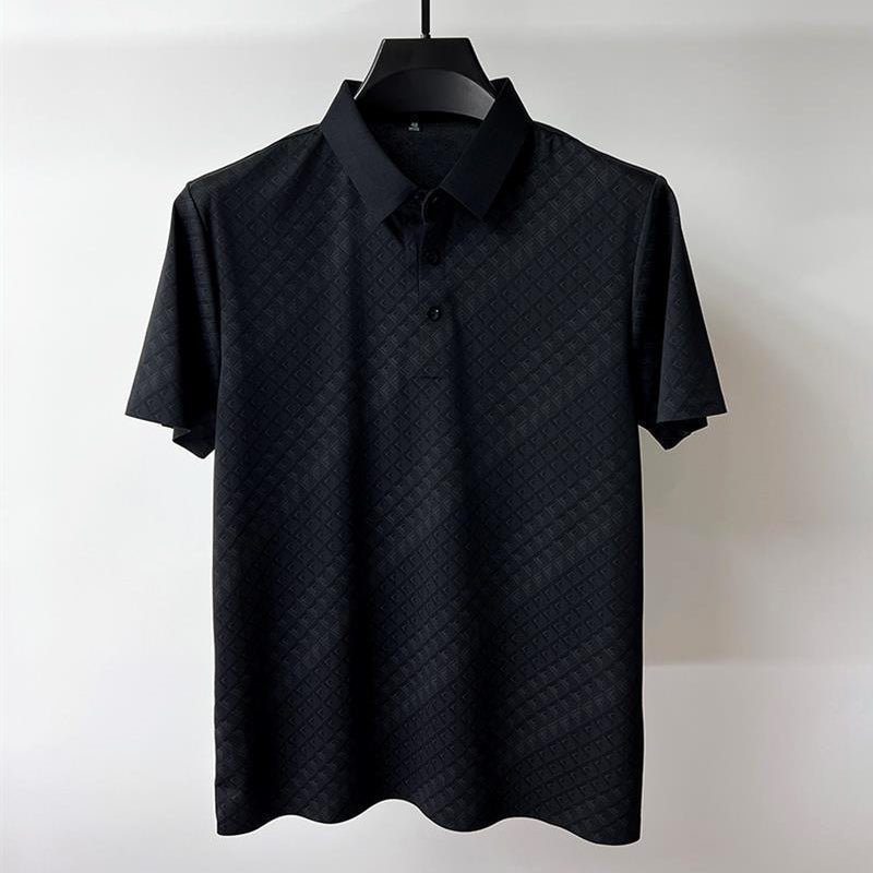 John Wellington Nano Silk Polo Shirt in Black