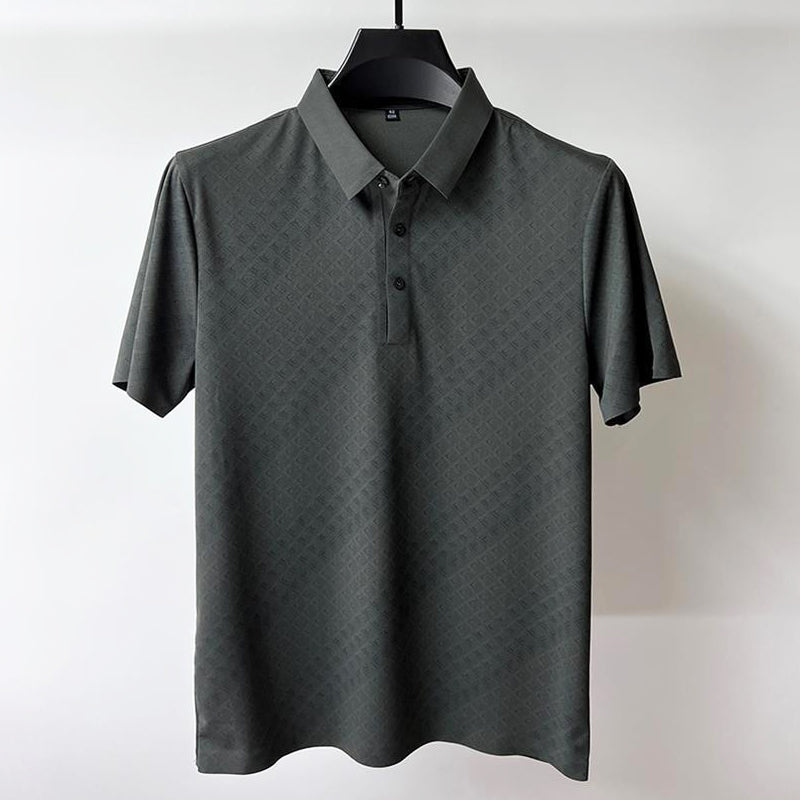 John Wellington Nano Silk Polo Shirt in Gray