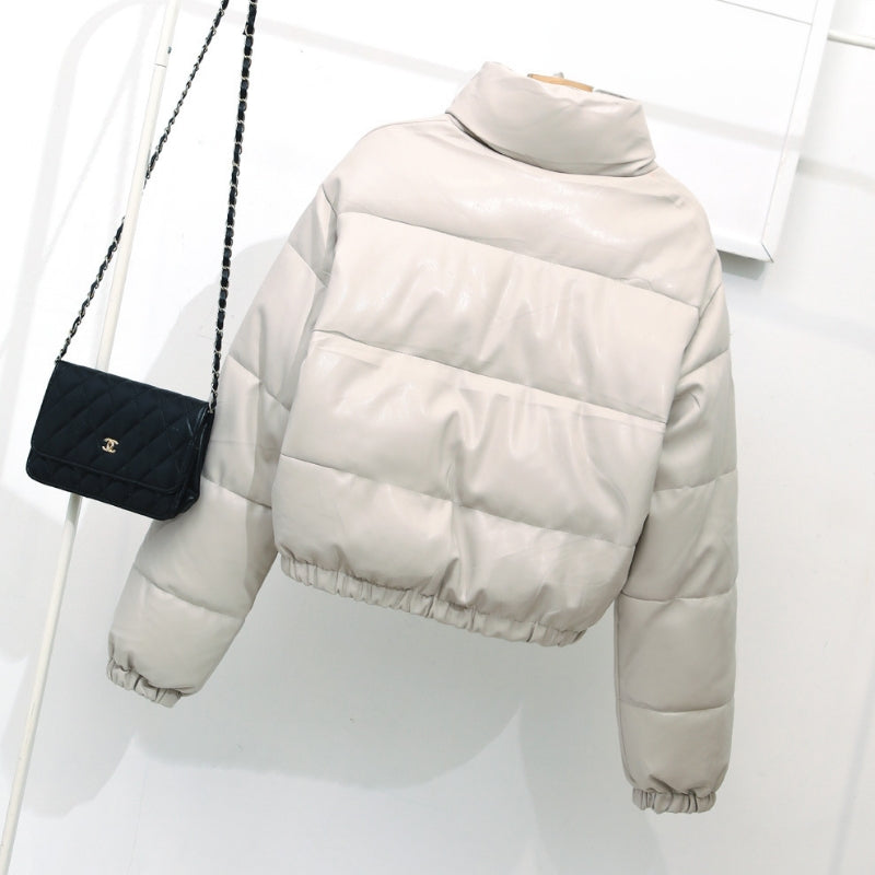 Nelly Leather Puffer Jacket