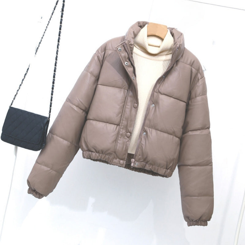 Nelly Leather Puffer Jacket