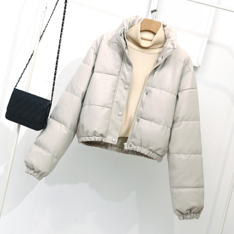 Nelly Leather Puffer Jacket