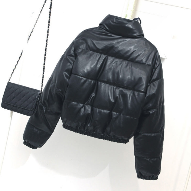 Nelly Leather Puffer Jacket