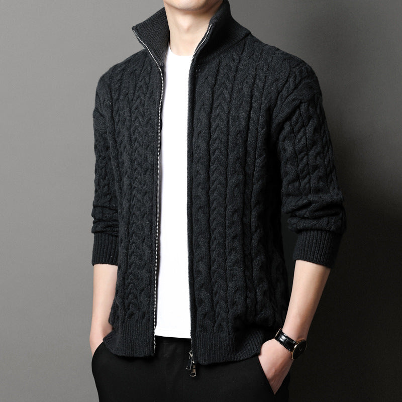 John Wellington Ribbed Knit Cardigan