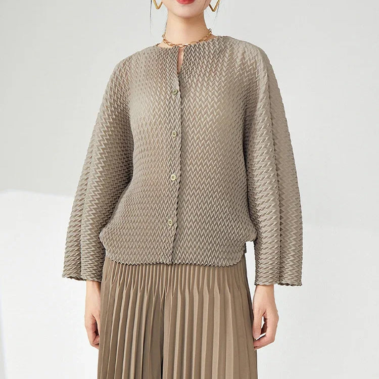 Olivia Klein Aurora Pleated Jacket