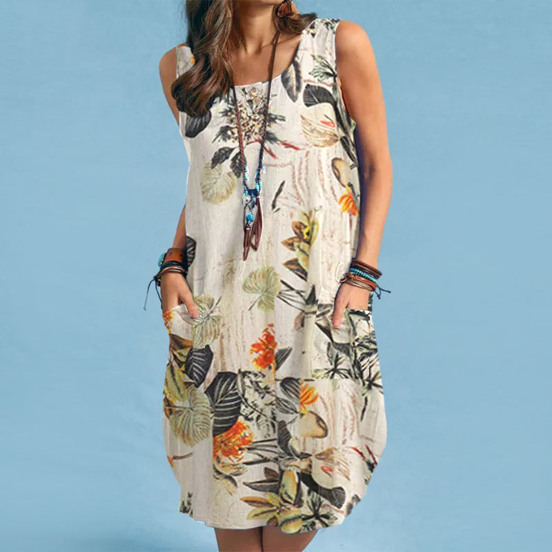 Olivia Klein Bohemian Pocketed Dress