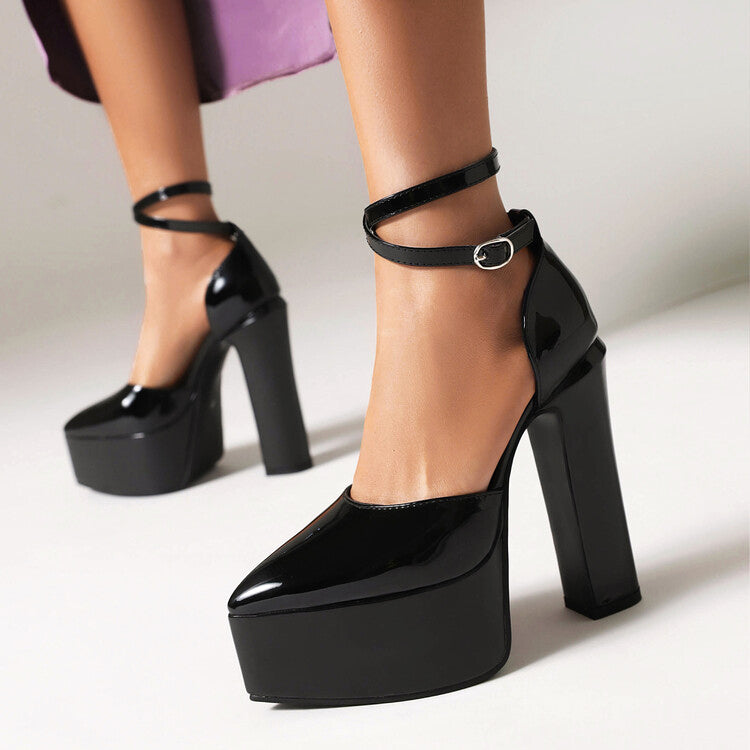 Olivia Klein Chic Leather High Heels