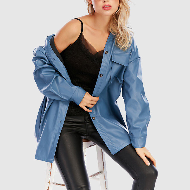 Olivia Klein Confidence Leather Coat