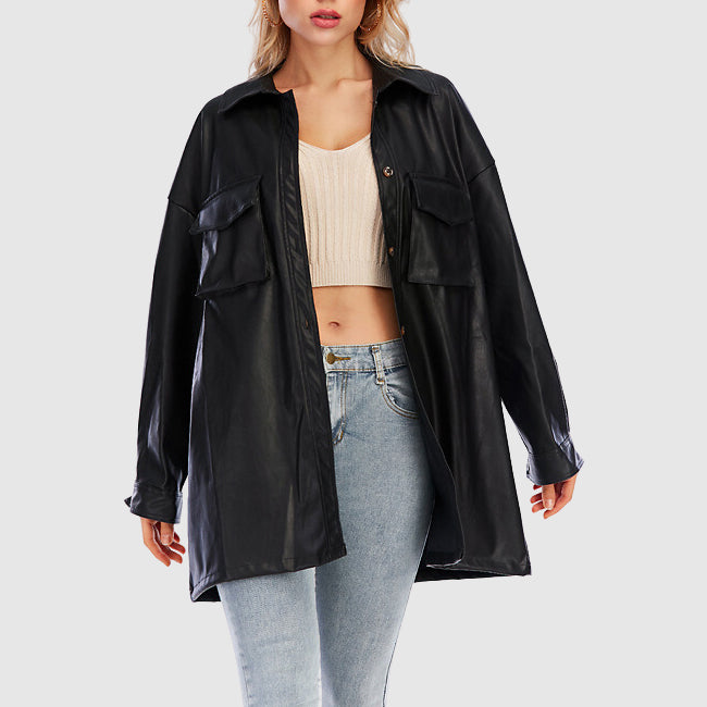 Olivia Klein Confidence Leather Coat