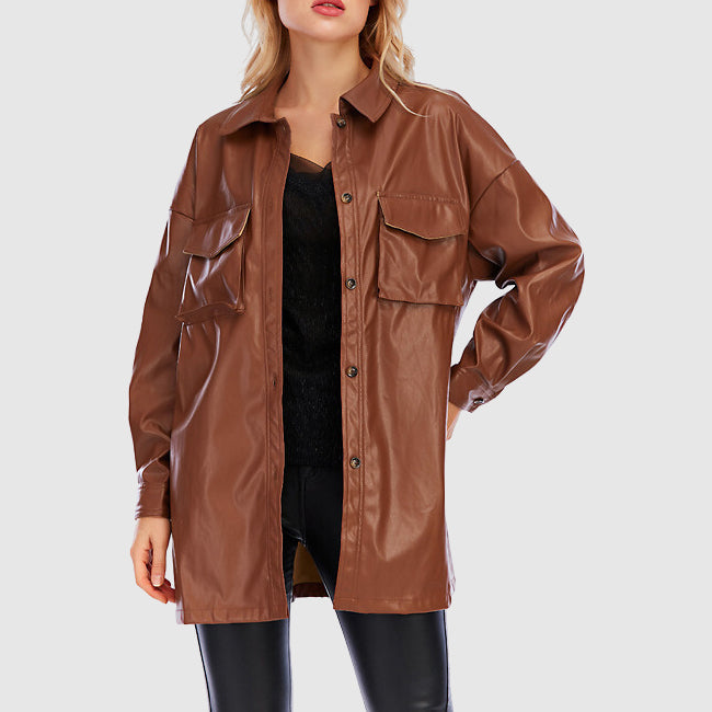 Olivia Klein Confidence Leather Coat