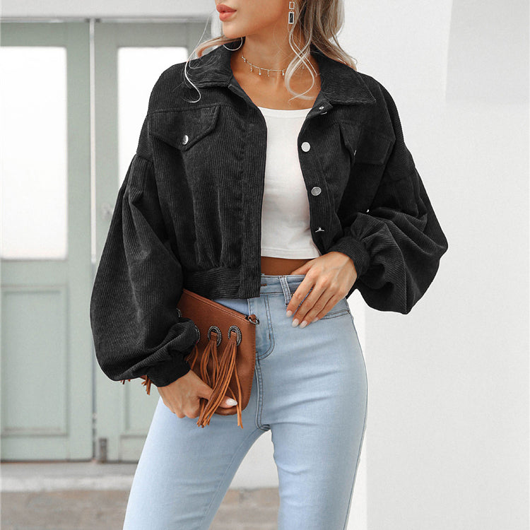 Olivia Klein Cropped Corduroy Jacket