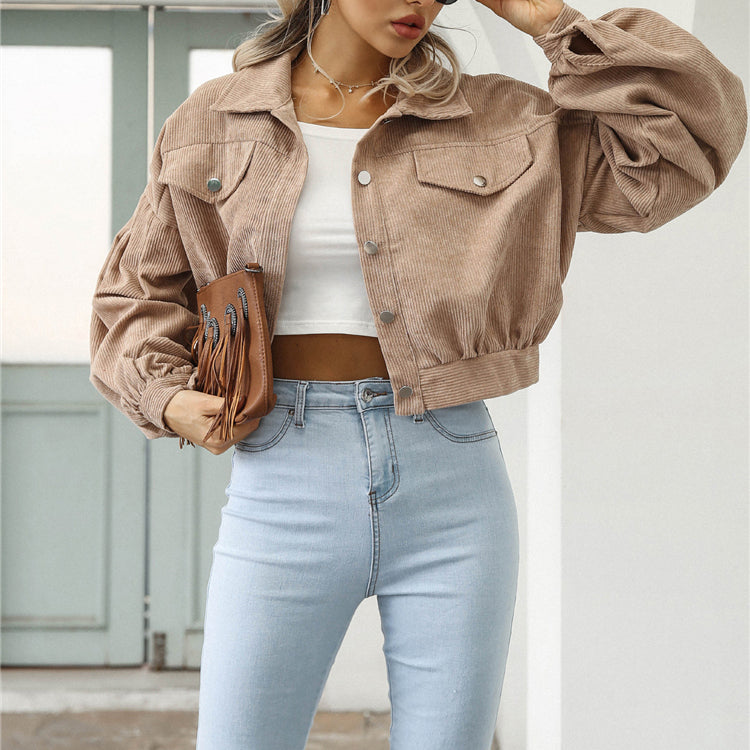 Olivia Klein Cropped Corduroy Jacket