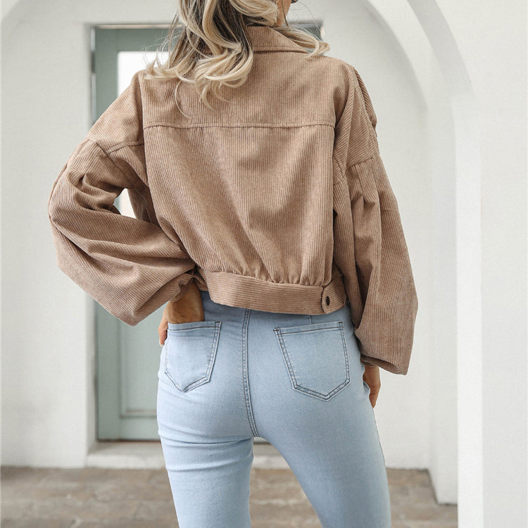 Olivia Klein Cropped Corduroy Jacket