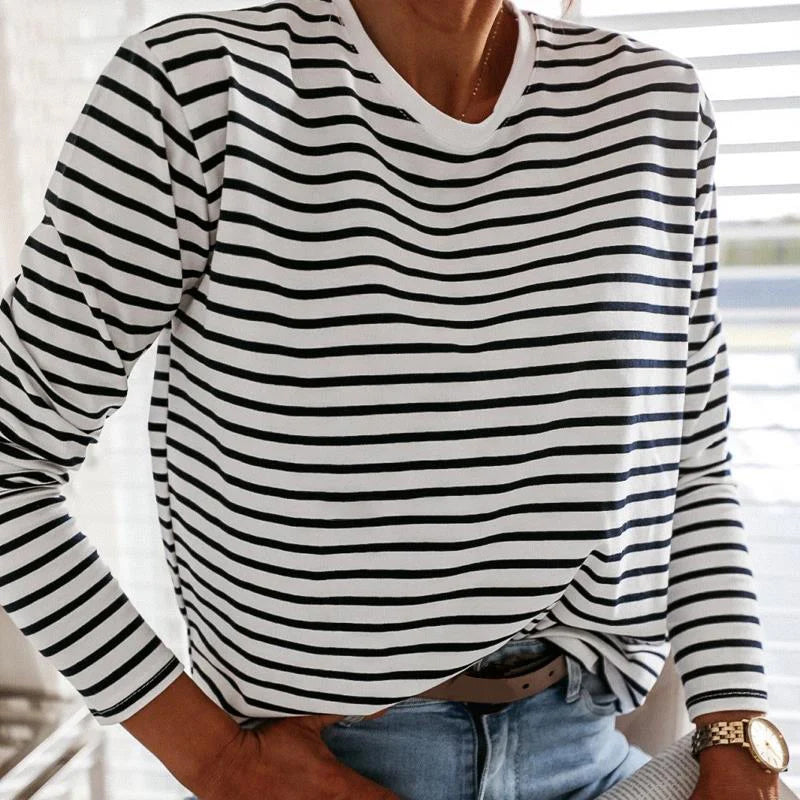 Olivia Klein Effortless Stripe Shirt