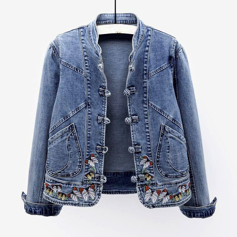 Olivia Klein Embroidered Denim Jacket