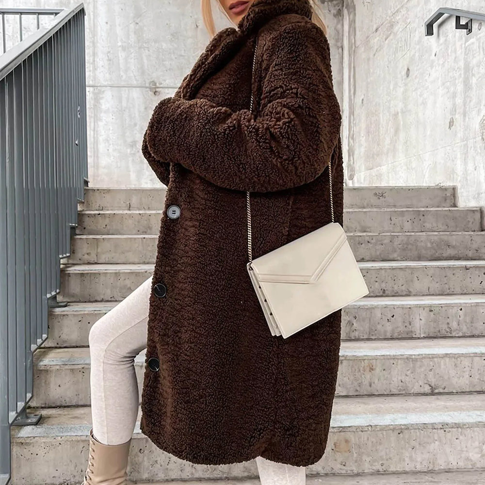 Olivia Klein Fluffy Teddy Coat