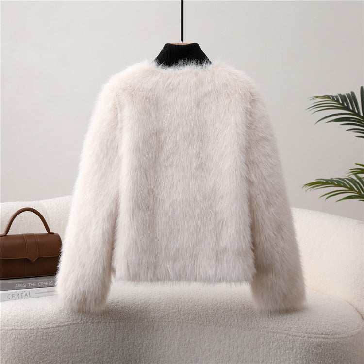 Olivia Klein Pearly Plush Coat