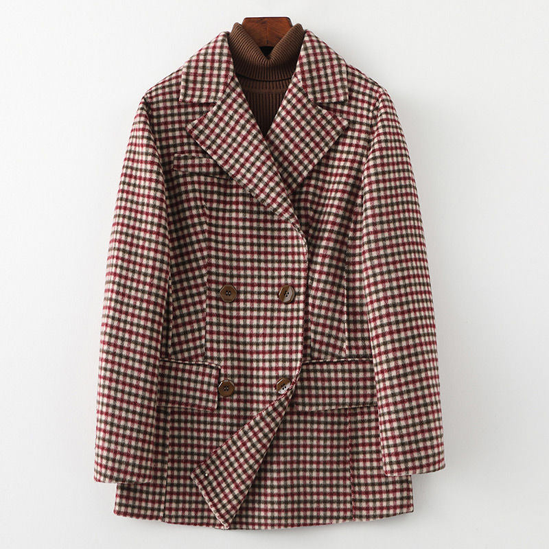 Olivia Klein Premium Plaid Coat