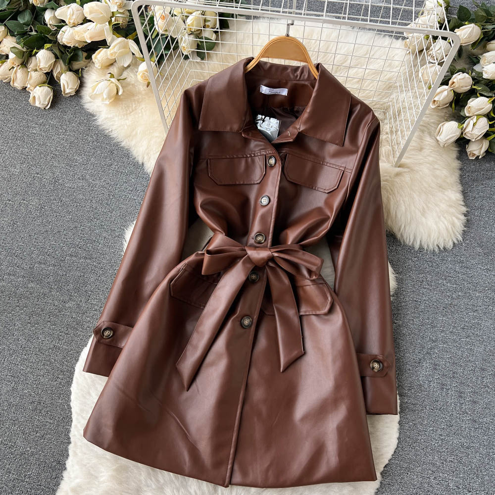 Olivia Klein Queen's Leather Coat