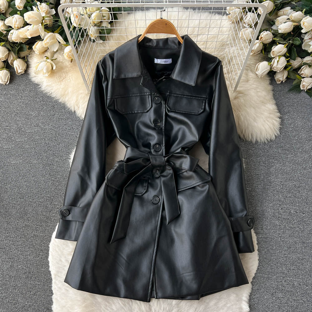 Olivia Klein Queen's Leather Coat