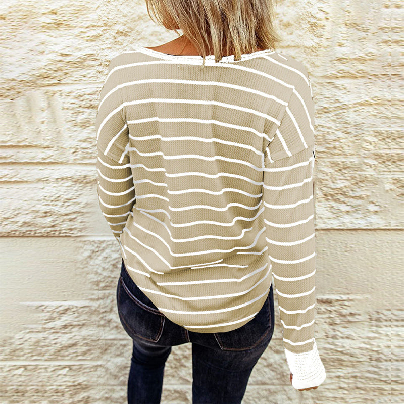 Olivia Klein Striped Long Sleeve Shirt