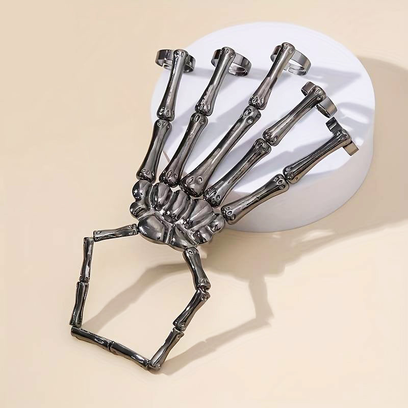 Punk Skeleton Ring Bracelet