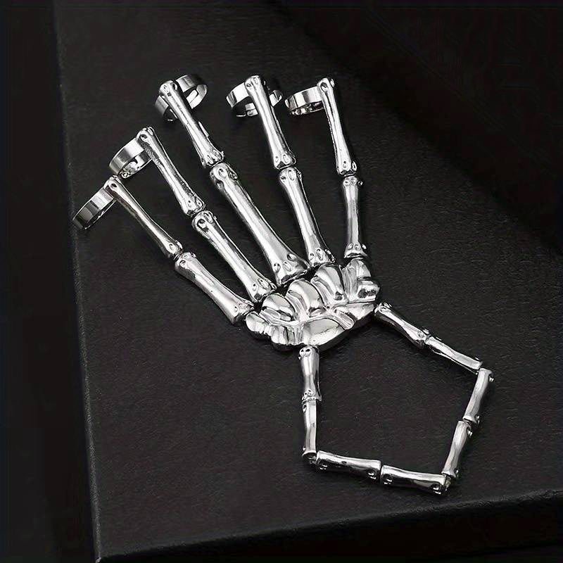 Punk Skeleton Ring Bracelet