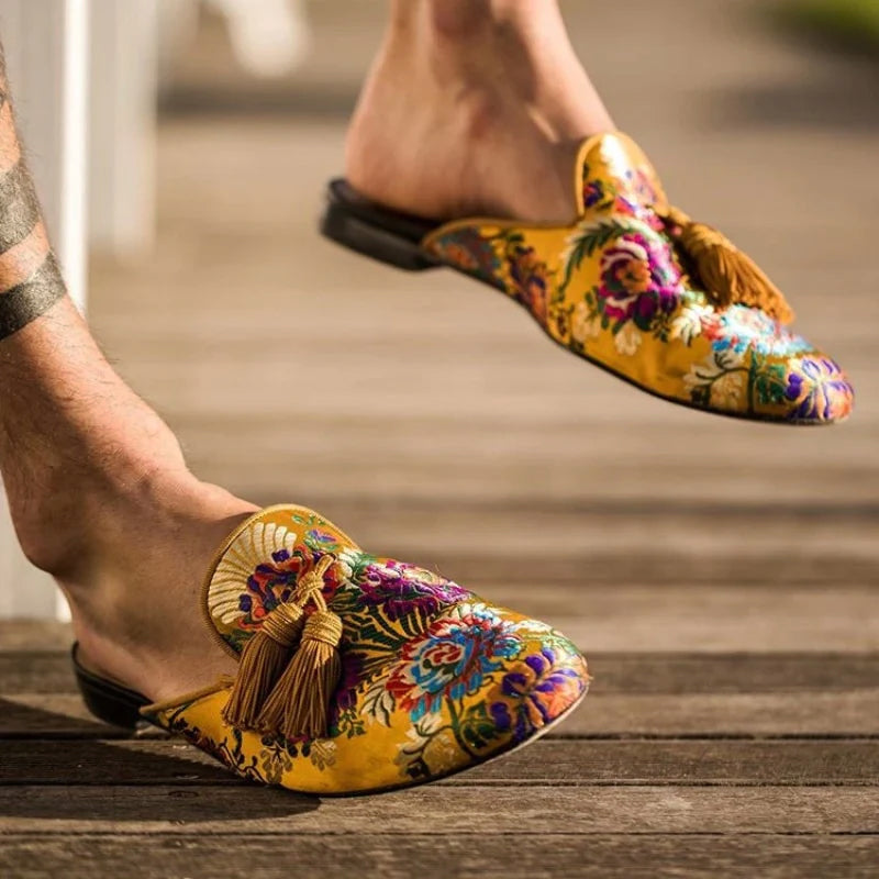 Venice Flamboyant Flat Mules